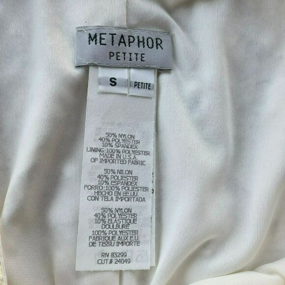 Metaphor Petite Women's Size SP Top/Blouse New With tags Cream/Off White - Picture 6 of 16